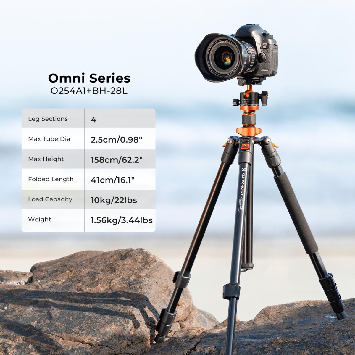 Monopod Ball Head Quick Release 62''/1.6M Sa254M1 K&F Concept KENTFAITH