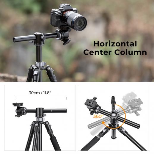 K&F Concept 94 Inch Camera Tripods 4 Section Ultra High Aluminum  Professional Detachable Monopod Tripod with 360 Degree Ball Head Quick  Release Plate