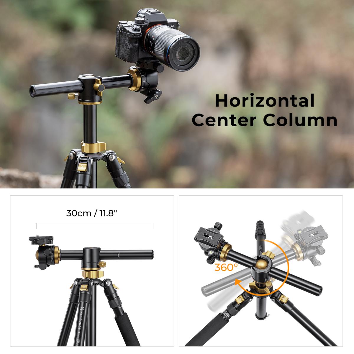 TM2515T1 67”/170cm Camera Tripod Best Tripod orange for DSLR K&F Concept