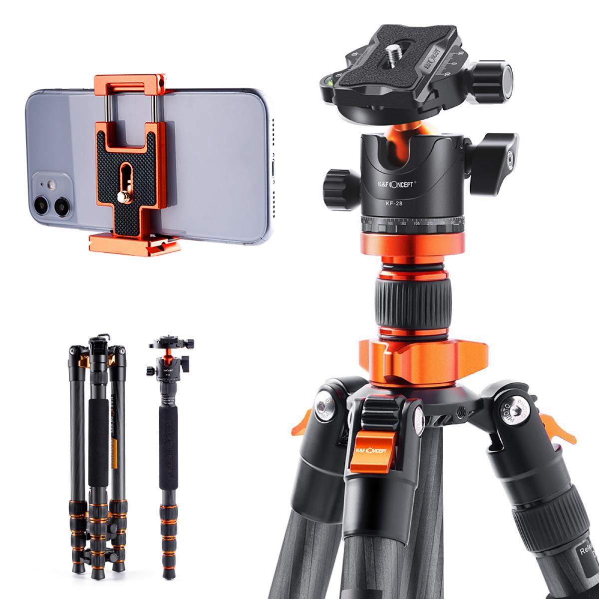 67”/172cm Carbon Professional Tripod Monopod with 360 Degree Ball Head