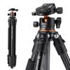 Aluminum Tripod Lightweight and Portable 62''/160cm DSLR Tripod with Monopod,10KG Load Capacity Ball Head,Quick Release Plate for Travel and Work A234A1