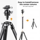 62''/1.6m X series carbon fiber tripod with BH-40 ball head 25 kg/55 lbs, model X284C2+BH-40L ball head ( KF31.040)