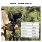 Tripé de câmera de 77"/1,96 m, tripé de vídeo, tripé de viagem leve, tripé com cabeça de 3 vias, tripé de alumínio para câmera DSLR, tripé para smartphone com suporte para celular O234A5+BV01