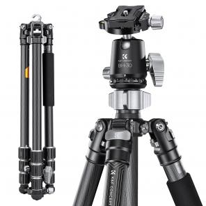Professional Camera Tripod Carbon Fiber Tripod 68''/1.7m Capacity 12KG/26.2lbs with 30mm Metal Ball Head Load X254C4+BH-30