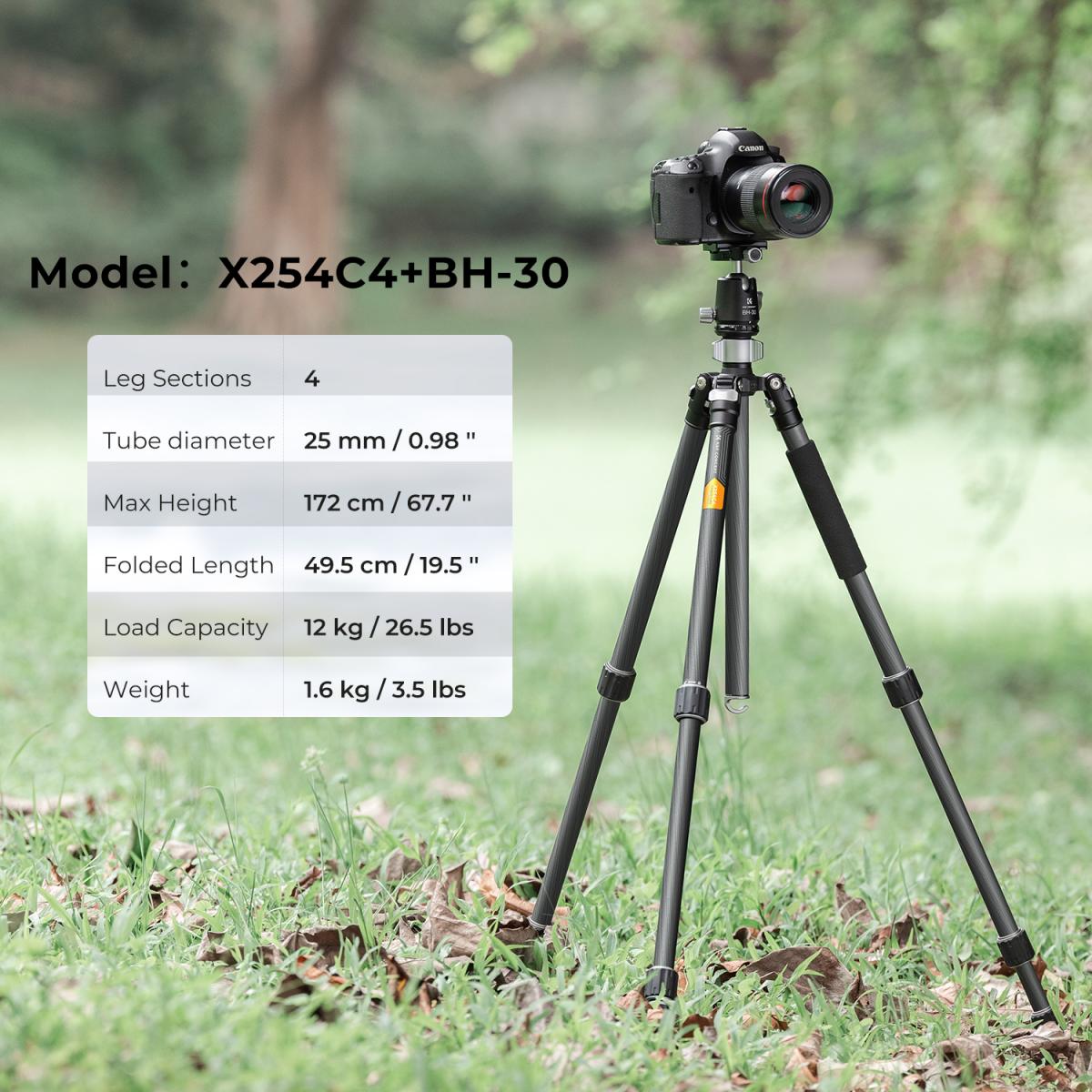 Photography Camera Tripod 68 1 7M 30Mm 12Kg 26 4Lbs K F Concept K