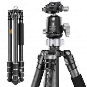 Professional Tripod Carbon Fiber Tripod 68''/1.7m Capacity 16KG/35.2lbs with 36mm Metal Ball Head Load X284C4+BH-36