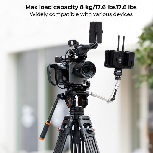 72/1.8m Aluminum Video Camera Tripod Transverse Center Colum - KENTFAITH