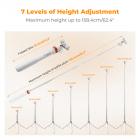 62'' Selfie Stick Tripod, 2-in-1 Extendable White Phone Tripod Stand for Recording, 360°Ball Head Camera Tripod Compatible with DJI Osmo Pocket 4/3 GoPro 13/12 iPhone17 MS08 K&F CONCEPT