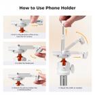 62'' Selfie Stick Tripod, 2-in-1 Extendable White Phone Tripod Stand for Recording, 360°Ball Head Camera Tripod Compatible with DJI Osmo Pocket 4/3 GoPro 13/12 iPhone17 MS08 K&F CONCEPT