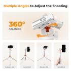 62'' Selfie Stick Tripod, 2-in-1 Extendable White Phone Tripod Stand for Recording, 360°Ball Head Camera Tripod Compatible with DJI Osmo Pocket 4/3 GoPro 13/12 iPhone17 MS08 K&F CONCEPT