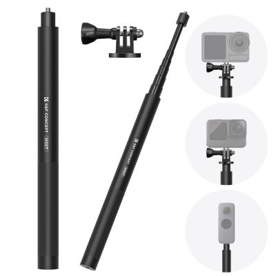 K&F Concept Poste de extensão de metal de 153 cm MS07, adaptador 14, equipado com adaptador GoPro, compatível com GoPro, DJI Action, Insta360