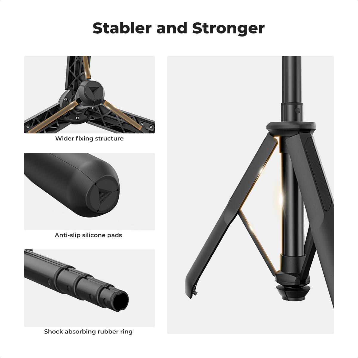 23.6''/60cm 3 in 1 셀카봉 데스크탑 스탠드(볼 헤드 + 휴대폰 홀더 + GoPro 어댑터 + Bluetooth 리모컨 MS11 포함)