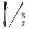 K&F Concept 63'' Camera Monopod 5-Section Height Aluminum Monopod With Metal And Rubber Feet 2-in-1 Design,Lightweight & Portable Camera Accessories