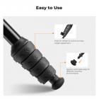 K&F Concept 63'' Camera Monopod 5-Section Height Aluminum Monopod With Metal And Rubber Feet 2-in-1 Design,Lightweight & Portable Camera Accessories