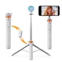 K&F CONCEPT 63'' Magnetic Selfie Stick Tripod, Lightweight Cellphone Stand with Wireless Remote, Compatible with iPhone 17 Pro Max/16/15/14/13/12 Series and All Phones
