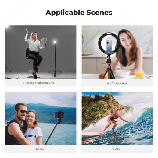69" Phone Tripod, Tripod For IPhone & Portable Selfie Stick Tripod With Remote Phone Tripod Stand For Video Recording Travel Tripod For Cell Phone Tripod Compatible With Ios And Android