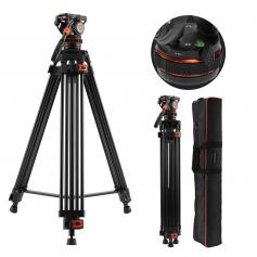 17.6lbs/8KG Load Capacity Fluid Head Tripod Camera Tripod Maximum Height 75.2"/1.91m Video Tripod VA3+BV10