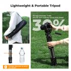 75" Camera Tripod Lightweight Portable Travel Outdoor DSLR Tripods for Camera Phone Video Recording Tripod Stand, Cellphone Clip for Smartphone Live Streaming Vlog (black+dark grey, 75'')