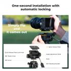 75" Camera Tripod Lightweight Portable Travel Outdoor DSLR Tripods for Camera Phone Video Recording Tripod Stand, Cellphone Clip for Smartphone Live Streaming Vlog (black+dark grey, 75'')