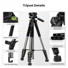 75" Camera Tripod Lightweight Portable Travel Outdoor DSLR Tripods for Camera Phone Video Recording Tripod Stand, Cellphone Clip for Smartphone Live Streaming Vlog (black+dark grey, 75'')