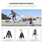 Mini tripé de mesa dobrável em liga de alumínio de 55 cm com cabeça esférica BH-25L de baixo centro de gravidade, placa de liberação rápida de 1/4", adequado para DSLRs, câmeras sem espelho, smartphones, etc., suporta 6 kg, inclui um grampo de telefo