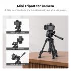 Mini tripé de mesa K&F Concept para câmera, tripé de mesa de alumínio de 25'' para celular, vídeo e controle remoto, tripé portátil de viagem para câmeras DSLR, filmadoras, projetores e lunetas S233A0