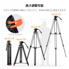 K&F CONCEPT 80インチ ビデオ三脚（フルードヘッド付き）、アルミニウム製高耐久カメラ三脚（スムーズな摩擦ダンピング機能付き）、クイックリリースプレート（DSLR、ミラーレスカメラ、カムコーダー、ビデオカメラ用）、最大耐荷重17.6ポンド