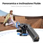 Treppiede leggero per fotocamera e telefono, 42,5 cm (16,7") da chiuso con piastra a sgancio rapido, supporto per telefono e tracolla, altezza massima 158 cm (62,2"), portata 3 kg, supporto per fotocamera per fotografia e DSLR/iPhone K&F CON
