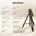 Treppiede leggero per fotocamera e telefono, 42,5 cm (16,7") da chiuso con piastra a sgancio rapido, supporto per telefono e tracolla, altezza massima 158 cm (62,2"), portata 3 kg, supporto per fotocamera per fotografia e DSLR/iPhone K&F CON
