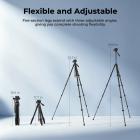 K&F Concept 63" Camera Tripod with Fluid Head, Lightweight Aluminum Video Tripod for Vlogging, Travel & Live Streaming
