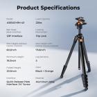 73" Aluminum Compact Camera Tripod, Portable Travel Tripod Compatible with iPhone, 22 lbs Capacity Arca Swiss Ball Head for DSLR Mirrorless, Laser Level, Hunting K&F CONCEPT