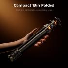 67" / 172cm Aluminum Travel Camera Tripod with Arca-Compatible Ball Head, Compact Portable Lightweight Tripod Weighs 2.6 lb, Max Load 22 lb for DSLR Mirrorless Spotting Scope iPhone Teleprompter K&F CONCEPT