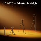 67" / 172cm Aluminum Travel Camera Tripod with Arca-Compatible Ball Head, Compact Portable Lightweight Tripod Weighs 2.6 lb, Max Load 22 lb for DSLR Mirrorless Spotting Scope iPhone Teleprompter K&F CONCEPT