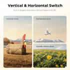 60" Carbon Fiber Travel Tripod for Camera, 2.0lb Ultra-Lightweight with Flexible Center Axis, Low Profile 360° Pan Tilt Ball Head, Arca QR Plate, Max Load 13.2lb K&F CONCEPT