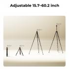 60" Carbon Fiber Travel Tripod for Camera, 2.0lb Ultra-Lightweight with Flexible Center Axis, Low Profile 360° Pan Tilt Ball Head, Arca QR Plate, Max Load 13.2lb K&F CONCEPT