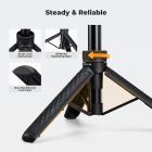 25.6'' Mini Selfie Stick Tripod Stand, 5 Levels 360° Ball Head Pocket Tripod with Cold Shoe, Small Tripod Compatible with DJI Osmo Pocket 3 Action 5 Pro GoPro Hero13 Smartphone.