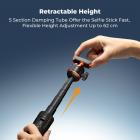 25.6"/65cm Magnetic Quick Release Tripod Compatible with DJI Osmo Nano/Osmo Action 6, 2-in-1 Extendable Handle with Extension Rod, 360° Ball Head Selfie Stick, Vlogging Stand/Accessories K&F CONCEPT