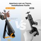 Treppiede magnetico a sgancio rapido K&F CONCEPT compatibile con Insta360 Ace Pro 2, treppiede apribile a pressione da 26", testa a sfera a 360°, asta di estensione, impugnatura da tavolo, bastone per selfie portatile per Insta360 X5, supporto pe