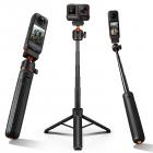 K&F CONCEPT Magnetic Quick Release Tripod Compatible with Insta360 Ace Pro 2, 26" Tap-Open Tripod 360° Ball Head Extension Rod Table Portable Handle Grip Selfie Stick for Insta360 X5, Vlogging Stand