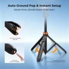K&F Concept 62" Selfie Stick Tripod with Remote, Auto Open Phone Tripod for Vlogging & Travel