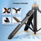 K&F Concept 62" Selfie Stick Tripod with Remote, Auto Open Phone Tripod for Vlogging & Travel