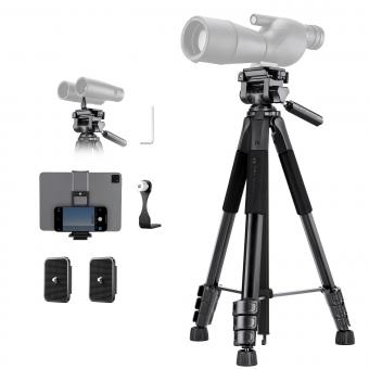 K&F CONCEPT Spotting Scope Tripod med kikkertadapter