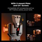 K&F CONCEPT Foldable V-Mount Battery Plate with Modular Plate, Arca-Compatible Camera Mount for Camera Cage, Video Rig & V-Mount Battery Setup