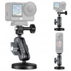K&F CONCEPT Magnetic Camera Mount with Magic Arm, 360° Adjustable Ball Head Mount for GoPro, DJI & Insta360 Action Cameras, Quick Release Magnetic Suction Cup Mount for Video Shooting