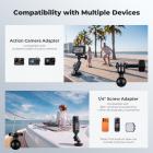 K&F CONCEPT Magnetic Camera Mount with Magic Arm, 360° Adjustable Ball Head Mount for GoPro, DJI & Insta360 Action Cameras, Quick Release Magnetic Suction Cup Mount for Video Shooting
