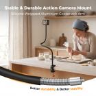 K&F CONCEPT Desk Webcam Camera Mount 27.5" Gooseneck Arm with 1/4" Screw