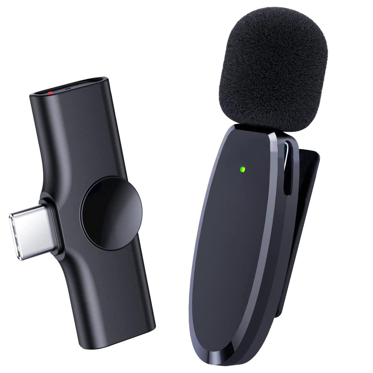 AP004 Wireless Lavalier Microphone For IPhone 14 Pro Android USB C 