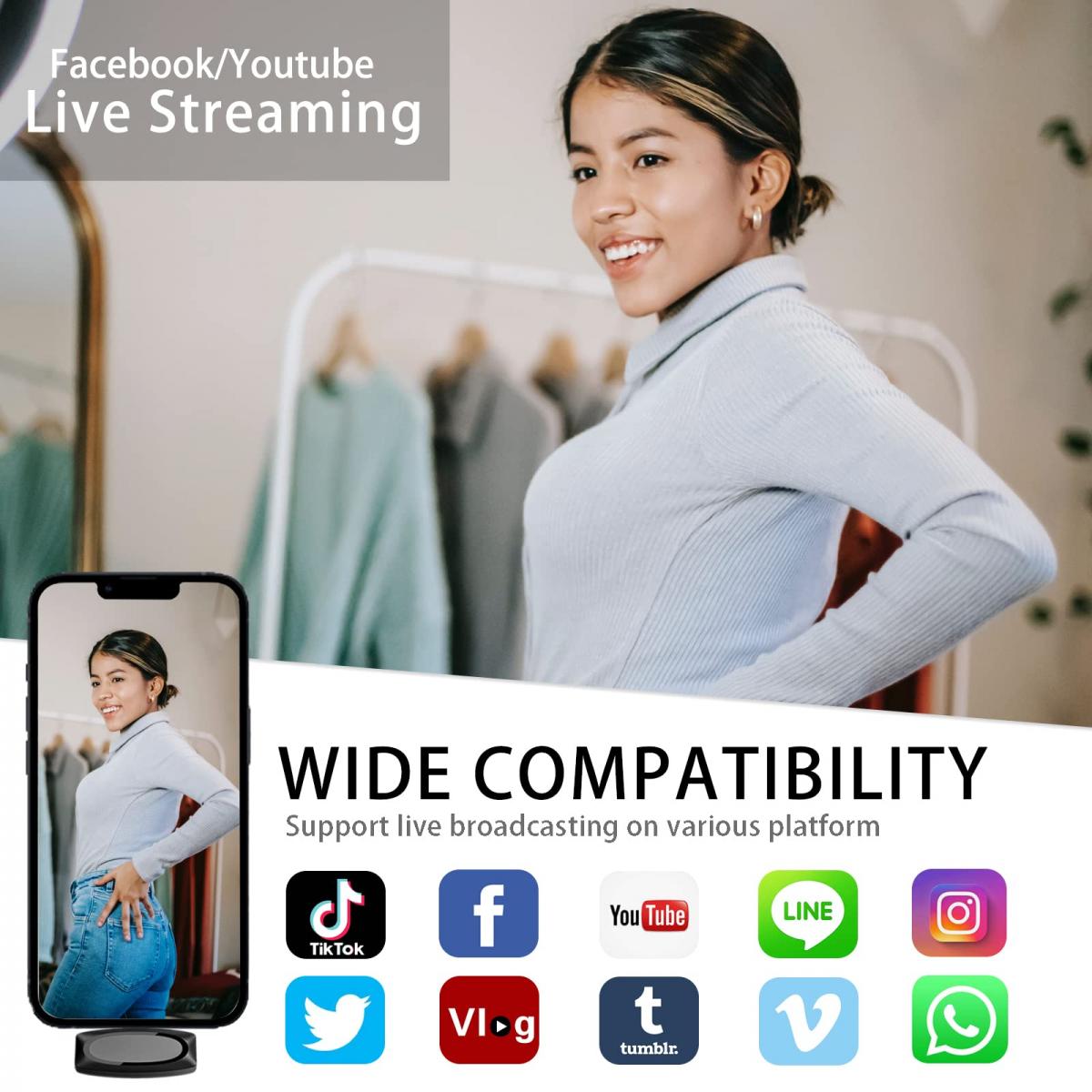 AP004 Plug and Play Wireless Lavalier Microphone for for iPhone 14 pro Recording, Wireless Microphone for YouTube, TikTok, Facebook Live, Vlog No App