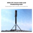 K&F CONCEPT Magnetic Quick Release Foldable Selfie Stick Compatible with Insta360 X5, 89cm/35inch Aluminum Alloy Extension Rod Invisible Pole, Adjustable Handle Grip with Safety Lock