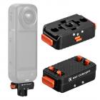 K&F Concept 1Pcs Magnetic Quick Release Adapter Mount Compatible with Insta360 X5, with 1/4 Screw Hole/Adapter Connection/Safety Lock, Aluminum Alloy Bracket Expansion Base Stand for Ace Pro 2